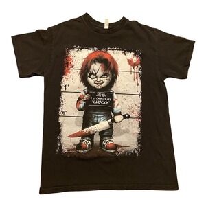 Chucky‎ T-Shirt Ray Charles Lee Chicago P. D. Size M Medium Men's Black Graphic